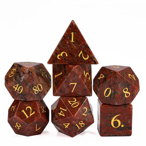 Red Granite Dice Set of Strength