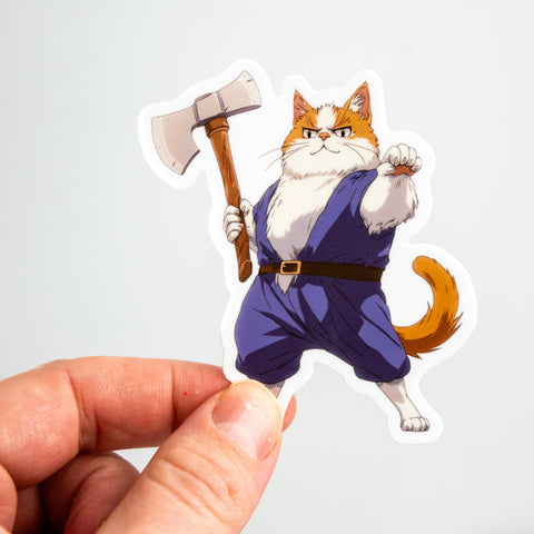 Barbarian Cat Sticker