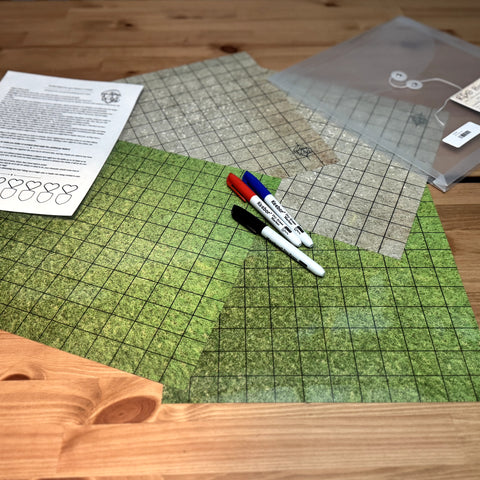 Set of 4 (12"x12") RPG Battle Map Kit