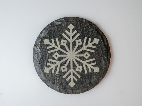 Snowflake Slate Coaster