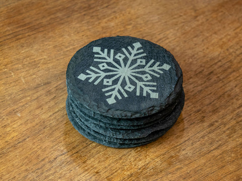 Snowflake Slate Coaster