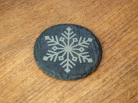 Snowflake Slate Coaster