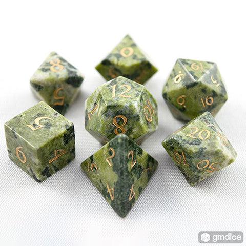 Brazilian Jade Dice Set of Regeneration