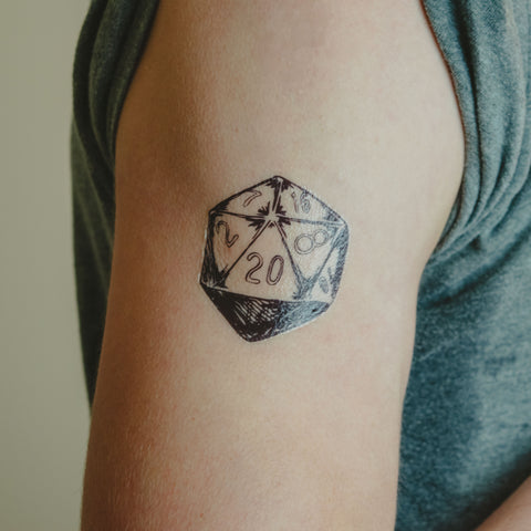 D20 Temporary Tattoo