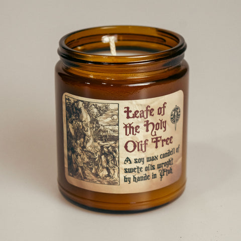 Leaf of the Holy Olive Tree Candle