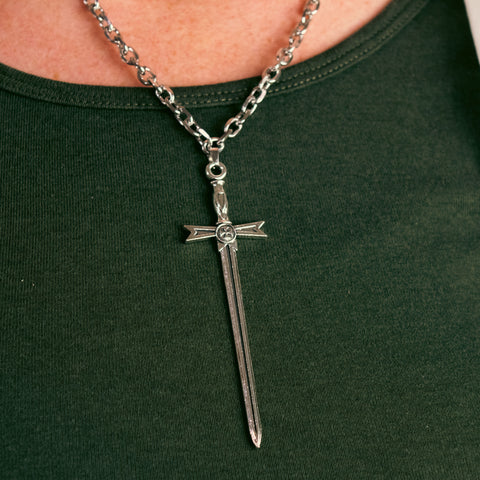 Templar Sword Cross Necklace