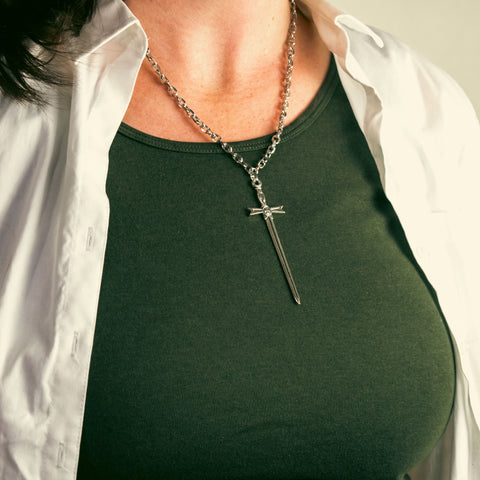 Templar Sword Cross Necklace