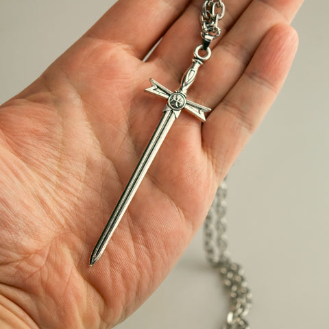 Templar Sword Cross Necklace