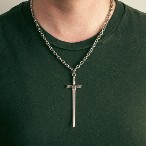 Templar Sword Cross Necklace