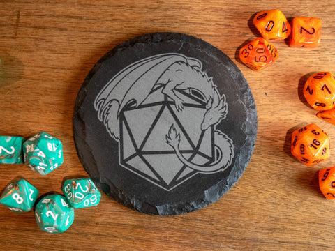 Dragon D20 Coaster